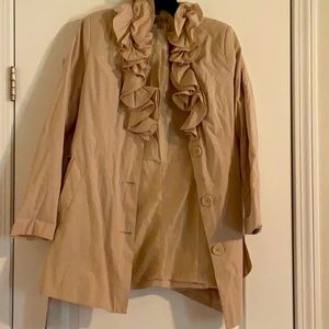 Ruffled front jacket